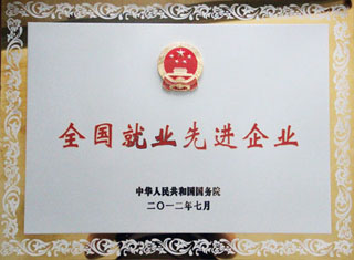 全國就(jiù)業先進企業(ye)