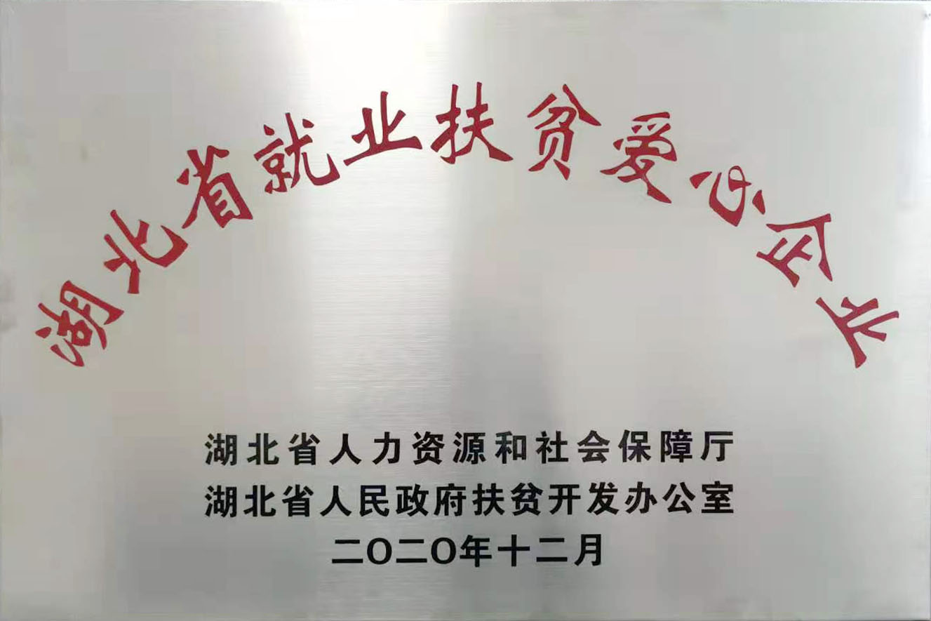湖(hú)北省就(jiù)業扶貧(pín)愛心企(qi)業2020